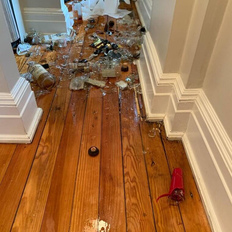 A Trick for Cleaning up Broken Glass