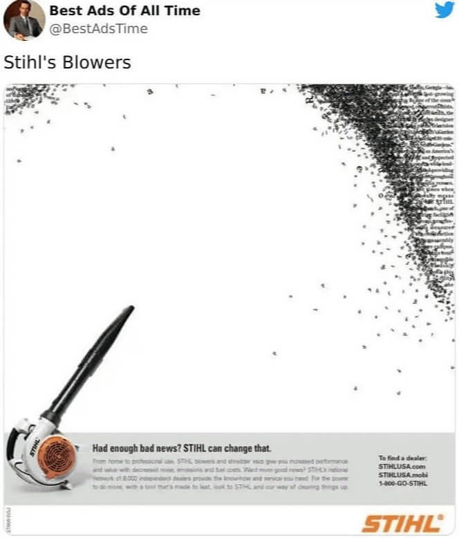 Stihl's Bad News Advertisement
