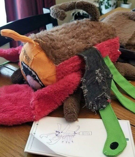 Use Those Beat up Dog Toys to Put Together a New One