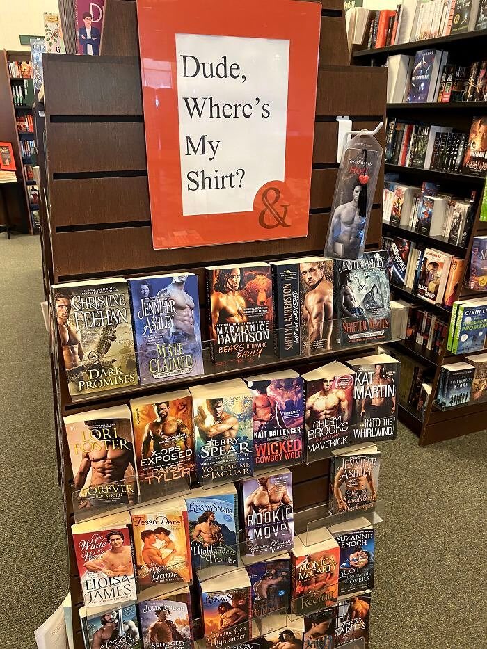 This Romance Books' Display Makes Everyone Laugh Out Loud
