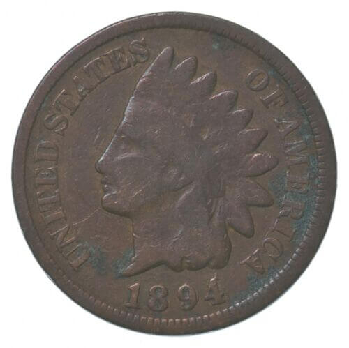 1894 Indian Head Cent (Double Date) - $1,268 (Uncirculated Mint State)