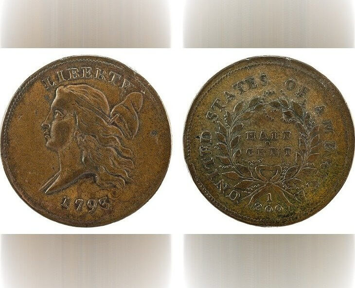 1793 Flowing Hair Liberty Cap Large Cent Penny – $19,950